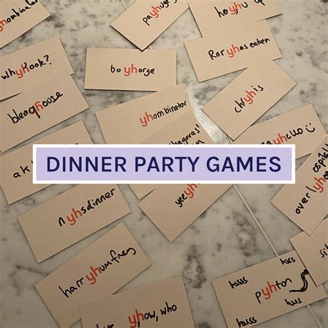 Best Dinner Party Games Yhangry