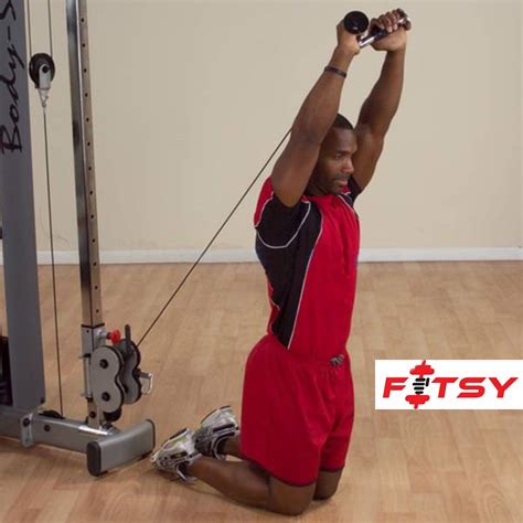 Fitsy Gym Cable Attachment V Shaped Tricep Press Down Bar With