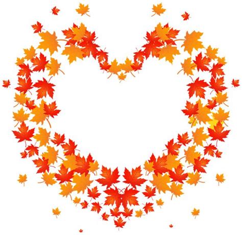 Autumn Leaves Heart Transparent Png Clip Art Image Autumn Leaves