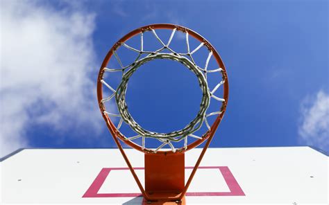 Download Wallpaper 3840x2400 Basketball Hoop Net Basketball Sky