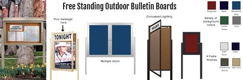 Free Standing Outdoor Bulletin Boards Displays4sale