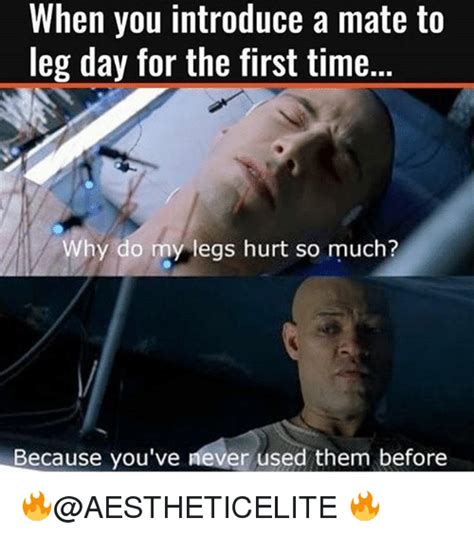 When You Introduce A Mate To Leg Day For The First Time Why Do My Legs