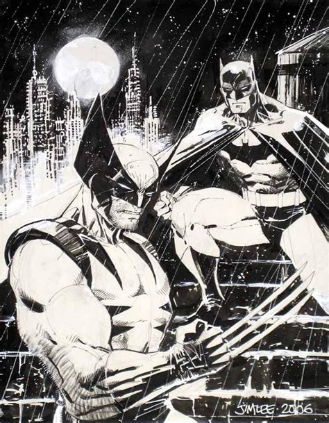 Batman And Wolverine By Jim Lee Comic Art Community Gallery Of Comic Art
