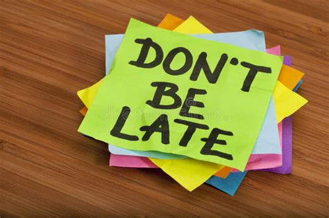 Do Not Be Late Reminder Stock Image Image Of Delayed 18061325