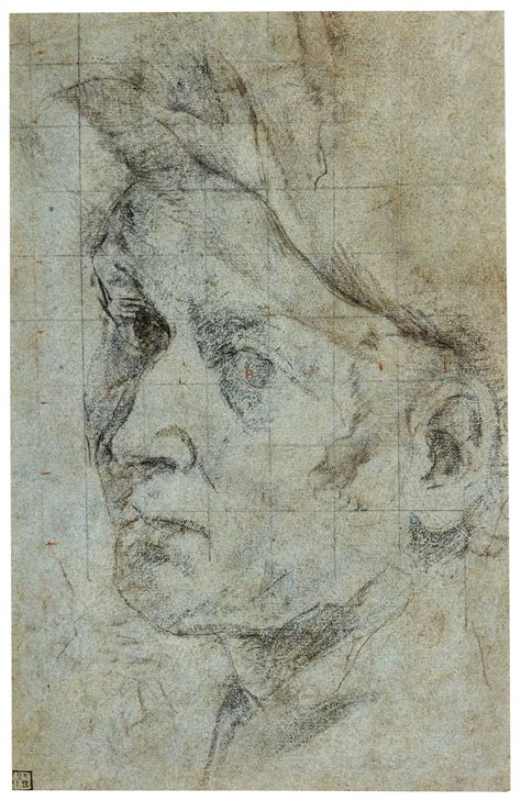 Giovanni Lanfranco The Head Of A Man Old Master Drawings Old