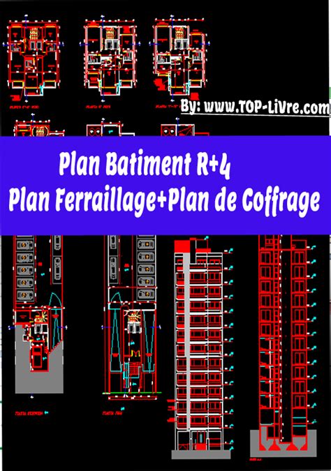 Pdf Plan Batiment R4 Plan Ferraillage Et Plan De Coffrage Genie