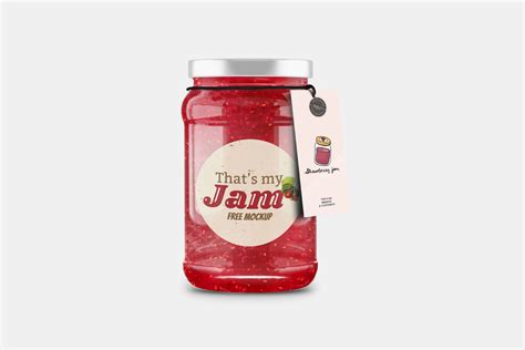 jam jar bottle with tag free mockup pixelsdesign