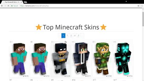 Top 5 Skin Sites For Minecraft Youtube