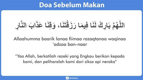 Doa Sebelum Makan Dan Artinya Per Ayat Homecare