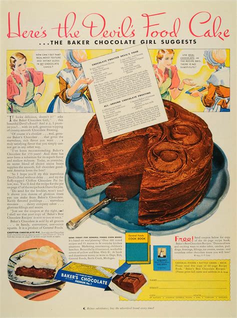 Vintage Recipe Blog 1933 Devil S Food Cake Recipe