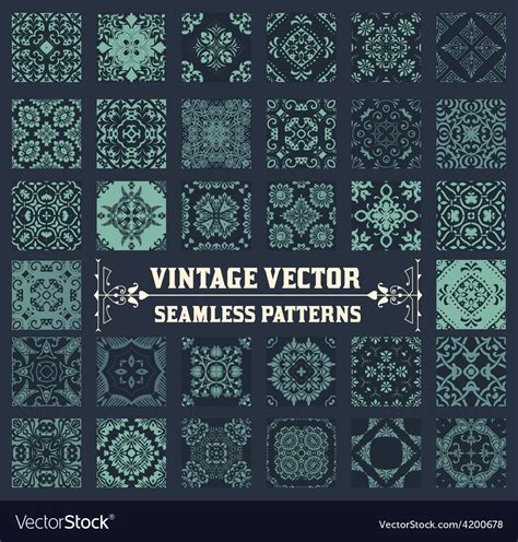 Vintage Patterns Royalty Free Vector Image Vectorstock