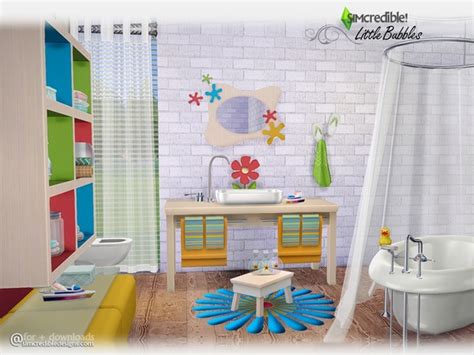 Little Bubbles Bathroom Set By Simcredible At Tsr Sims 4 Updates