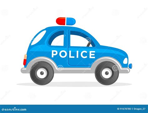 Cartoon Toy Police Car Vector Illustration Stock Vector Illustration