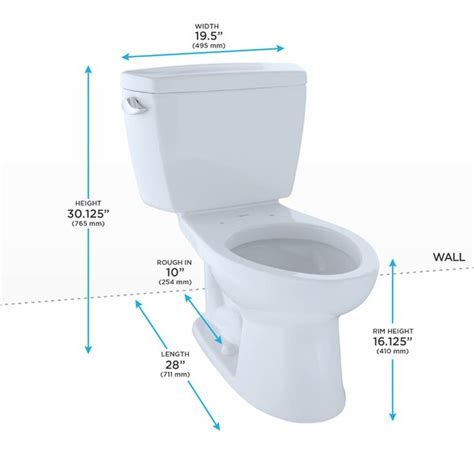 Toto Eco Drake® Dual Flush Two Piece Elongated 128 Gpf Universal