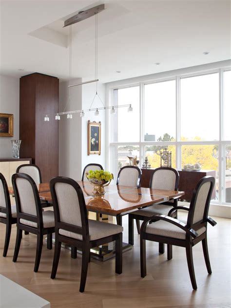 Neutral Contemporary Dining Room With Window Wall Hgtv