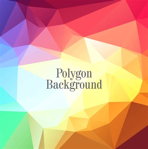 Abstract Shiny Colorful Polygon Background Vector