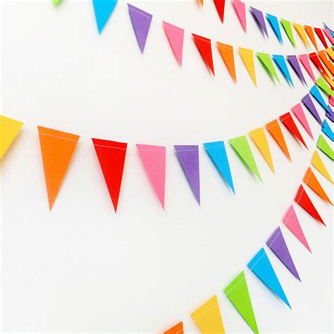 Rainbow Mini Paper Bunting By Funky Frills Uk