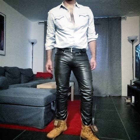 Leatherpants Leather Leathergay Gayleather Gay Jeanshirt Leather Casual Wear Pinterest