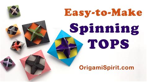 How To Make Easy Spinning Tops Origami Youtube