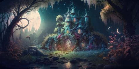 Fantasy Castle Abstract Fairytale Land Magical Underwater Coral World