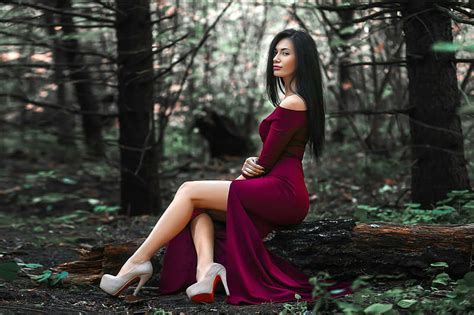 1920x1080px 1080p Free Download Elegant Woman Posing In The Forest