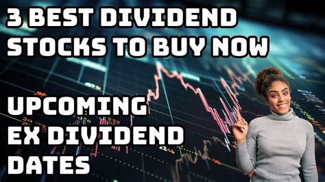 3 Best Dividend Stocks To Buy Now And 7 Upcoming Ex Dividend Dates Youtube