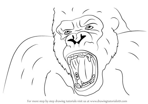 King Kong Drawing Easy King Kong Drawing Step By Step Drawing Guide