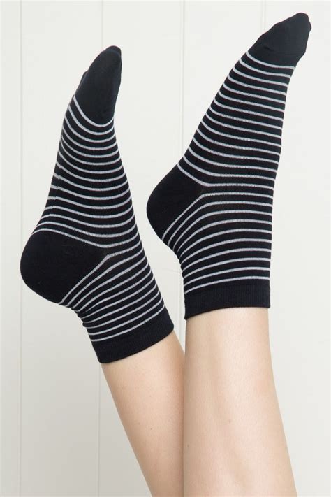 Black Stripe Socks Funny Socks Cute Socks Black Socks Striped Socks