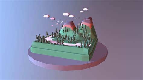 Mini Low Poly Landscape Download Free 3d Model By Redcoffee Fc1763b