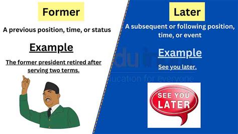 Former Vs Later Difference Between And Examples