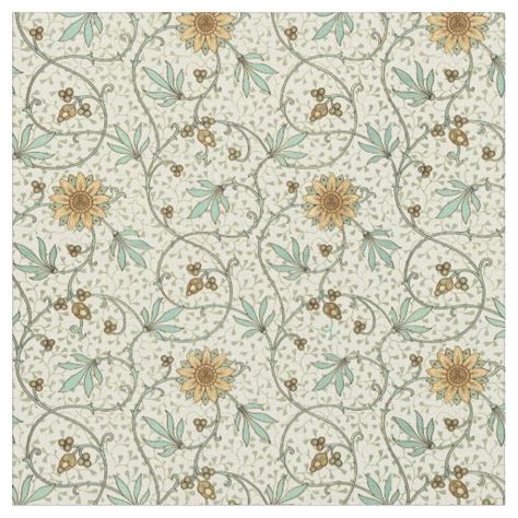 Vintage Victorian Era 1875 Floral Pattern Fabric Zazzle