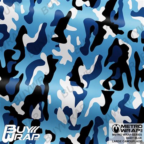 Large Baby Blue Camouflage Metro Wrap