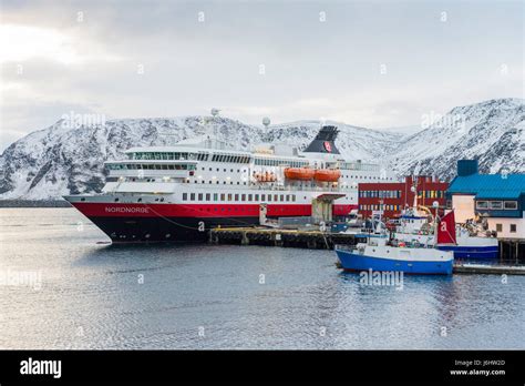Hurtigruten Coastal Express Cruise Ship Ms Nordnorge Is Berthed At