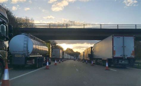 Operation Brock Queues Remain On M20 As Eurotunnel And Dfds Delays Continue And M2 Traffic Suffers