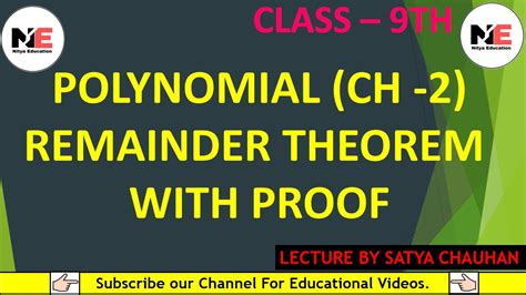 See full list on mathsisfun.com Remainder theorem 9th || Remainder theorem with proof ...
