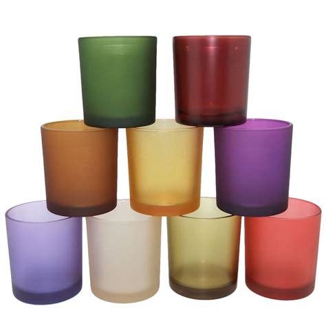55oz Glass Containers For Candles Matte Colored Wholesale Candle