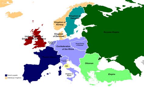 Image Map Europe 1814 Regnum Argentapng Alternative History