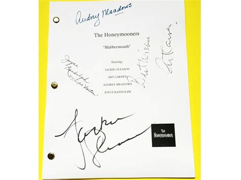 The Honeymooners Tv Blabbermouth Signed Script Etsy