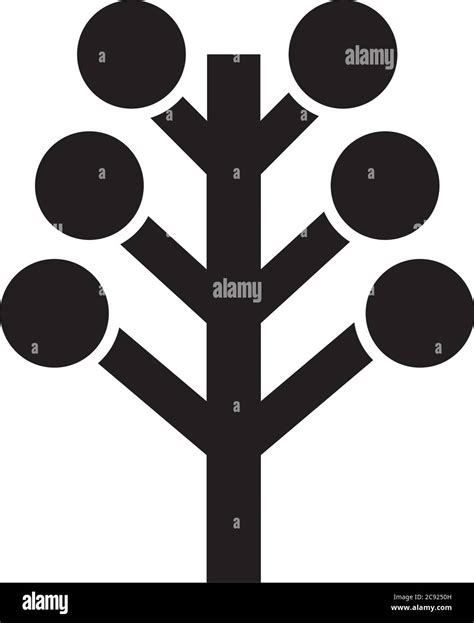 Tree With Circles Silhouette Style Icon Design Nature Plant Season Environment Natural And