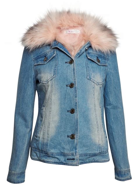 Fur Lined Denim Jacket Attitude Clothing