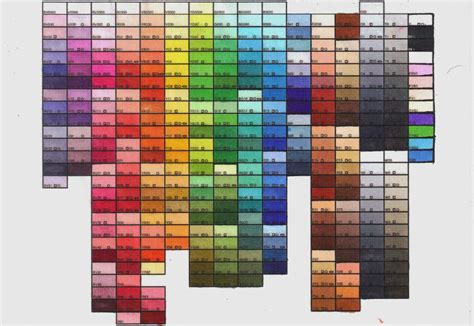 Complete Copic Color Chart By Joker08 On Deviantart