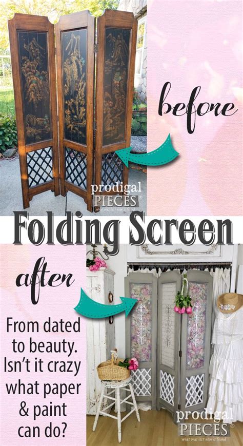Browse our wide selection of room divider styles and find a match for any decor! Folding Screen Room Divider Makeover | Folding screen room ...