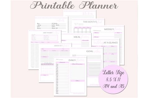 Printable Daily Weekly Monthly Planner Sheets 437579 Add Ons