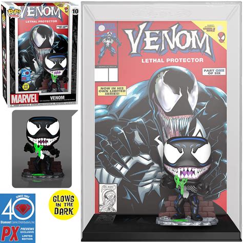Marvel Venom Glow In The Dark Pop Lethal Protector Comic Cover Vinyl