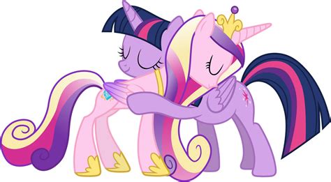 Princess Cadance And Twilight Sparkle Hugging 3 By 90sigma On Deviantart