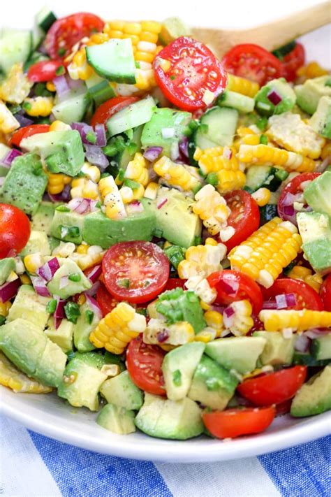 Corn Tomato Avocado Salad Summers Perfect Salad