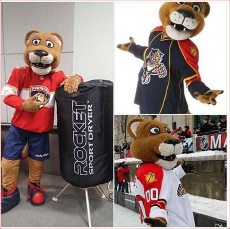 Nhl Florida Panthers Mascot Stanley C Panther Using Rocket Sport