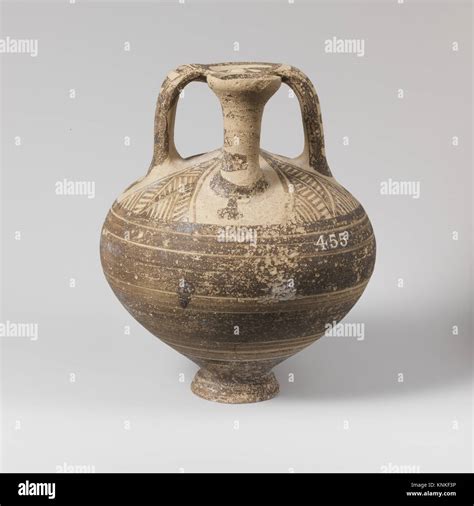 Terracotta Stirrup Jar Period Late Cypriot Iiib Date Early 11th