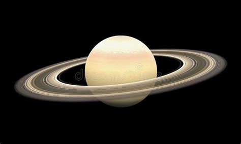 Solar System Concept View Of Full Big Planet Saturn With Rings From