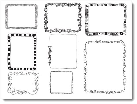 Hello Literacy: PNG Doodle Borders | Doodle borders, Hello literacy, Borders